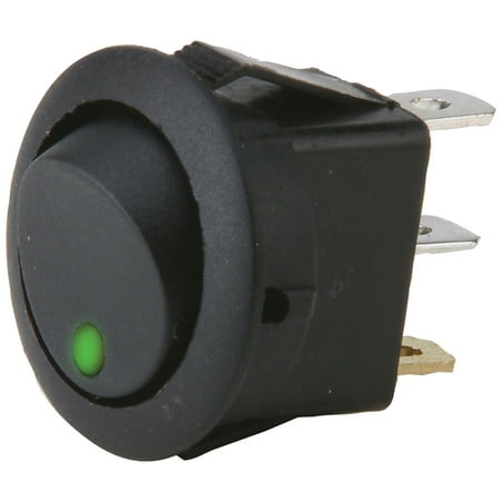 Standard Round Tank - Install Bay IBRRSG On/Off 20-AMP Round Rocker LED Switches Without Leads, 5Pk (Green)
