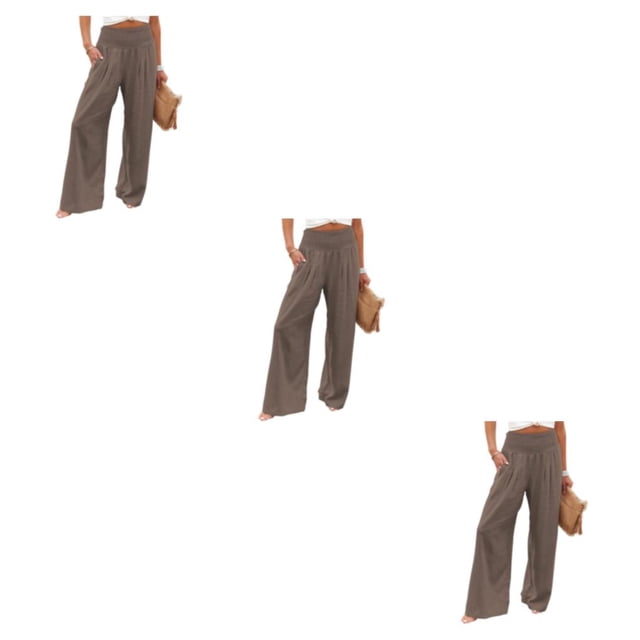 Pantalones sueltos Sonducket de Mujer con bolsillos y pierna ancha XXXL Café