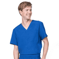thumbnail image 2 of Elements Select ES2946 Men's V-Neck Top and Jogger Scrub Set Royal Large, 2 of 7