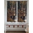 thumbnail image 6 of Bedroom Curtains 63 Inches length, Forest Deer Window Treatment Curtain Drapes, Farmhouse Vintage River Elk Rod Pocket Curtain Panels for Living Room Kitchen, 42"x63", 2 Panels, 6 of 7