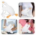thumbnail image 3 of ColoMX Lindo bolso bandolera de peluche: Bolso bandolera blanco de dibujos animados con diseño de animales suaves y esponjosos, accesorio de cumpleaños para mujeres y niñas., 3 of 8
