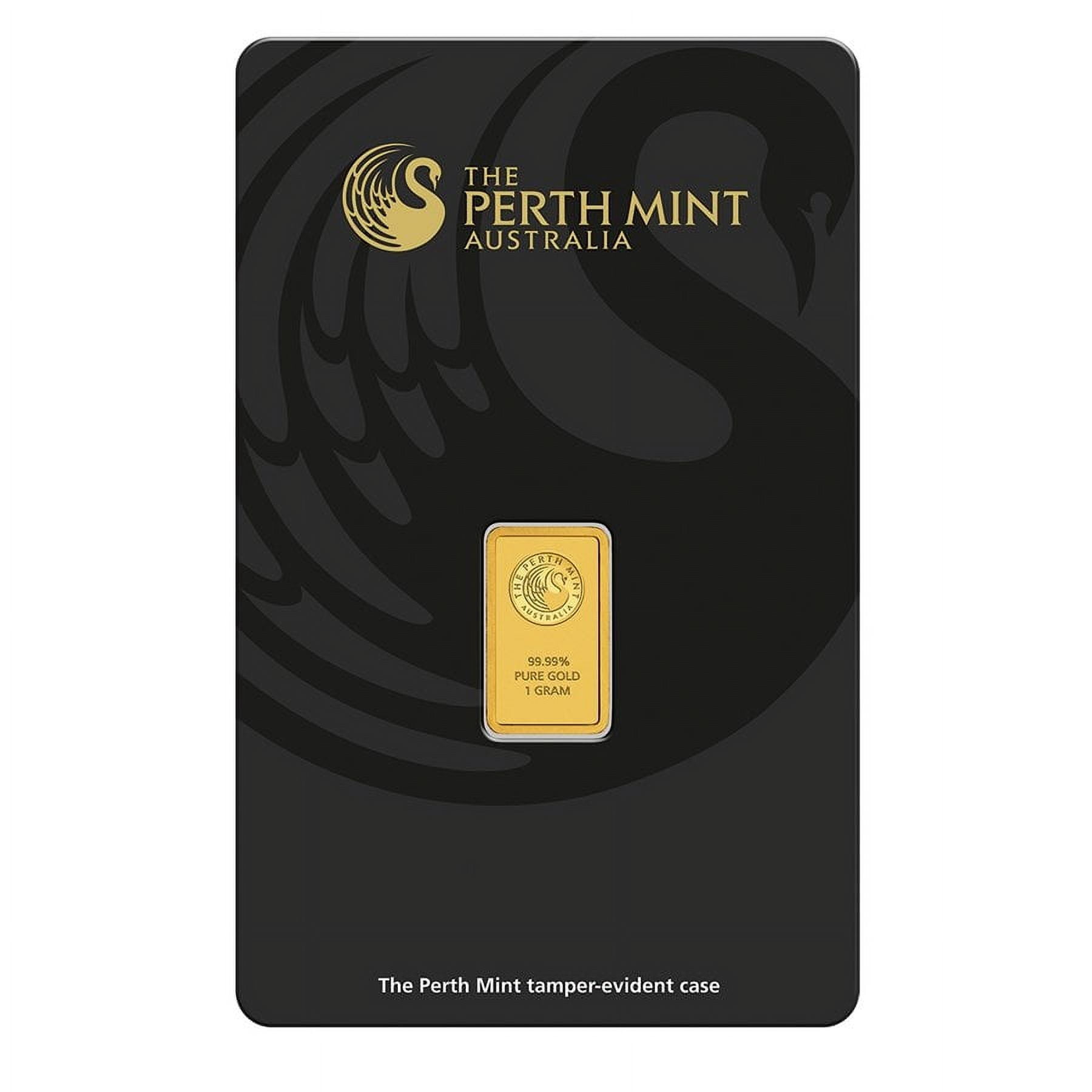 Box of 25 - 1 Gram Perth Mint Gold Bar .9999 Fine (in Assay)