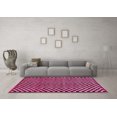 thumbnail image 3 of Ahgly Company Indoor Rectangle Checkered Pink Modern Area Rugs, 7' x 9', 3 of 4