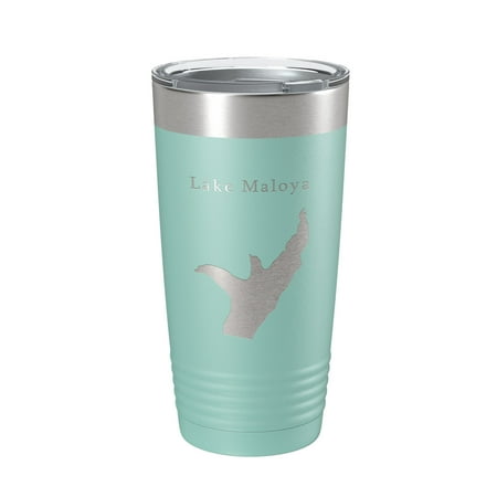 

Lake Maloya Map Tumbler Travel Mug Insulated Laser Engraved Coffee Cup New Mexico Colorado 20 oz Teal