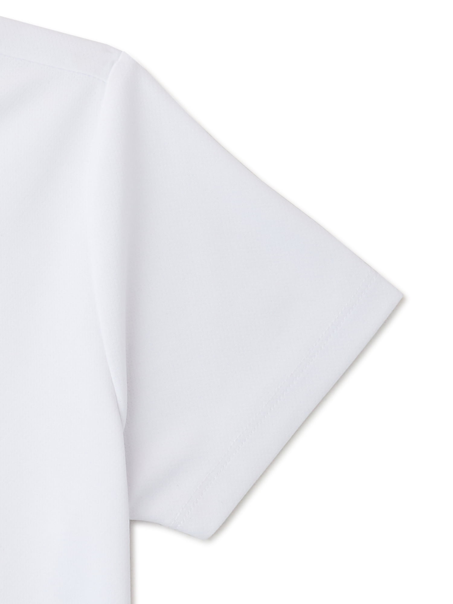 Wonder Nation Girls School Uniform Short Sleeve Performance Polo Shirt, 2-Pack, Sizes 4-18