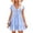 Blue, variant on Dresses for Women 2026 Spring Summer Short Sleeve Button Down Loose Mini Babydoll Ruffle Hem Dress Beach Vacation Clothes