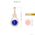 thumbnail image 3 of ANGARA Natural 1.45 ct Tanzanite Knotted Heart Pendant with Diamond in 14K Rose Gold for Women (Size-7mm) | December Birthstone, Anniversary, Jewelry Gift for Women | Natural Tanzanite Necklace, 3 of 7