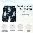 thumbnail image 4 of Kdxio Gnome And Snowflakes Print Men'S Swim Trunks With Compression Liner 7 Inch Inseam Quick Dry Swim Shorts, 4 of 7