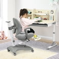 thumbnail image 4 of Gymax Table à Dessin pour Enfants Bureau et Chaise Réglables en Hauteur W/étagère Gris, 4 of 10