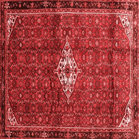 Ahgly Company Indoor Square Persian Red Traditional Area Rugs, 4' Square
