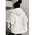 thumbnail image 3 of Casual Women's Zip Up Puffer Jacket - Insulated Hooded Winter Outerwear - [ZhiHiMeRi] | (US 8-10)M, 3 of 12