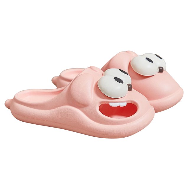 Pantuflas Big Eye Dog Tmvgtek Antideslizantes Ligeras Regalos para Hombres y Mujeres 36-37 Rosa