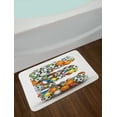 thumbnail image 2 of Letter E Bath Mat, ABC of Sports Concept Different Gaming Balls First Name Initial Monogram Design, Non-Slip Plush Mat Bathroom Kitchen Laundry Room Decor, 29.5 X 17.5 Inches, Multicolor, Ambesonne, 2 of 2