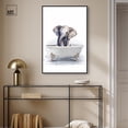 thumbnail image 3 of Bathtub Elephant Canvas Print Trendy Bathroom Art by Art Remedy, Black Frame, 24 x 36, 3 of 7