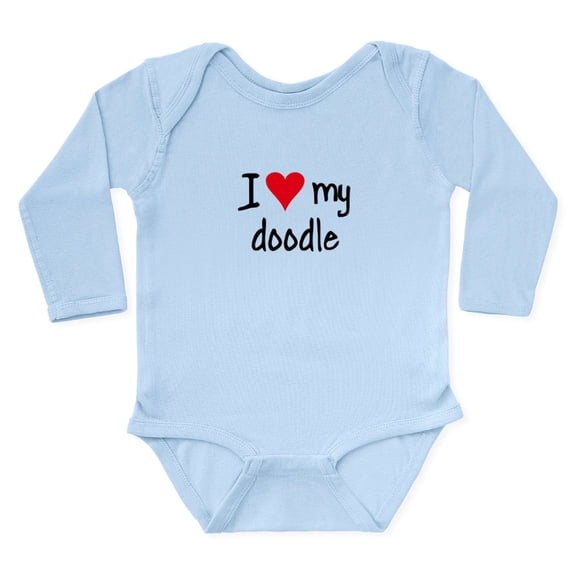 CafePress - I LOVE MY Doodle Infant Bodysuit Body Suit - Long Sleeve Cotton Baby Bodysuit