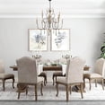 thumbnail image 5 of LNC Andromeda 9 -Light Distressed Off-white Beaded Metal Wood Chandelier, 5 of 17