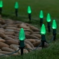 thumbnail image 2 of Wintergreen Lighting C9 Green OptiCore Faceted LED Christmas Pathway Light Kit, 100 Lights, 12" Spacing, Green Wire, 100 ft, 2 of 8