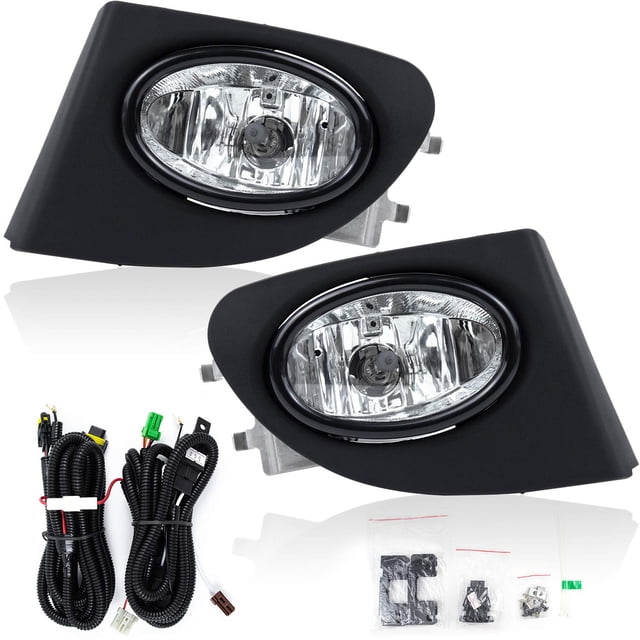 RP Remarkable Power, FL7040 Fit For 2002 2003 2004 2005 Civic Si Hatchback 3-Door EP3 Model Clear Fog Light Kit HD195
