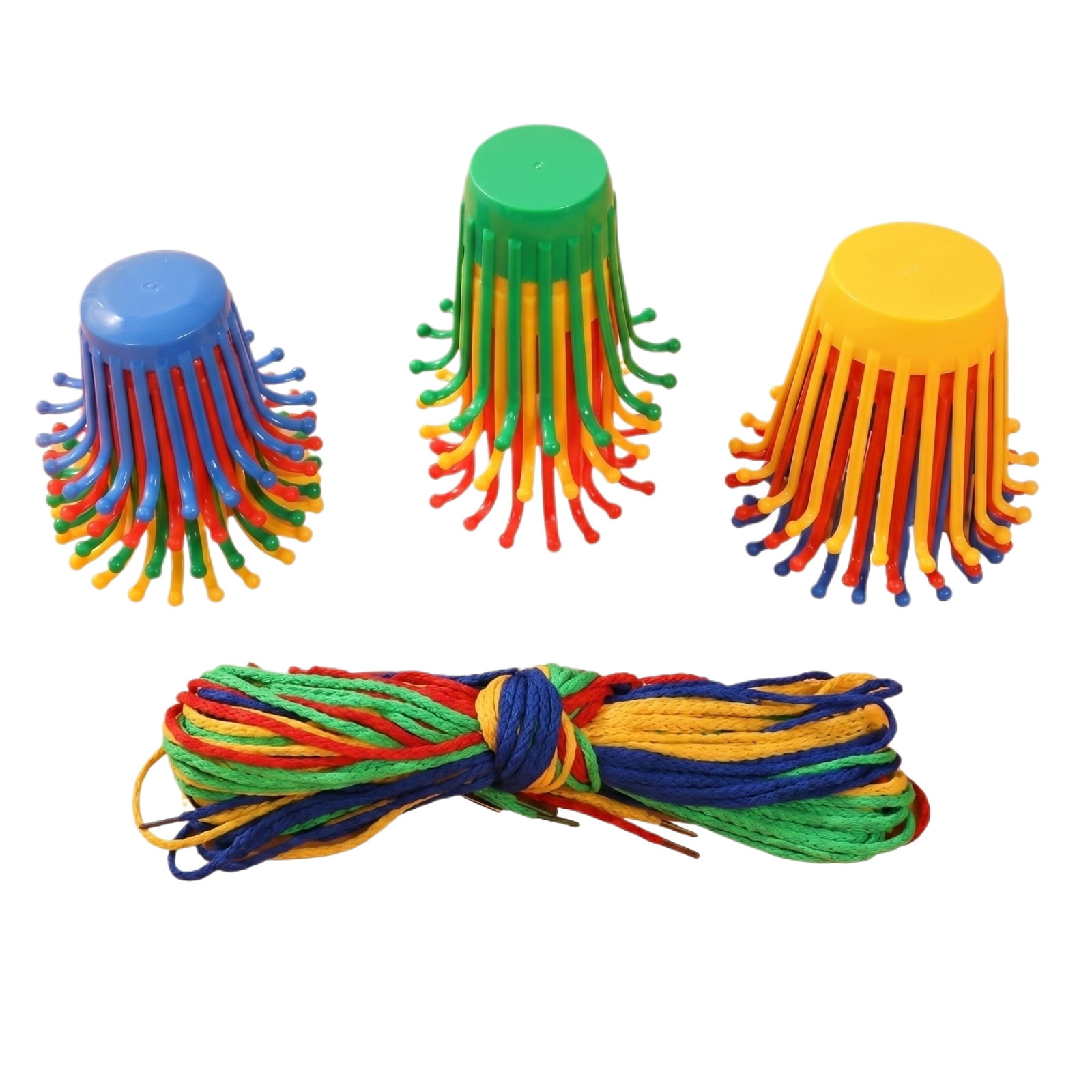 Weaving Loom Kit for Kids and Beginners DIY Potholder Cup Cozy Weaving Toy with Colorful Yarn Wooden Frame Step-by-Step Guide Ages 5-12 Classroom Home Craft Activity,A