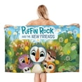 thumbnail image 1 of Roca Puffin Toalla de playa de secado rápido con diseño temático, regalo para mujeres y niñas, ideal para cumpleaños, fans, amantes de la música, uso en la playa o al aire libre, 78 × 180 cm, 1 of 6