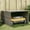 Grey, variant on vidaXL Robot Mower Garage Storage Shelter Garden Outdoor Lawn Poly Rattan