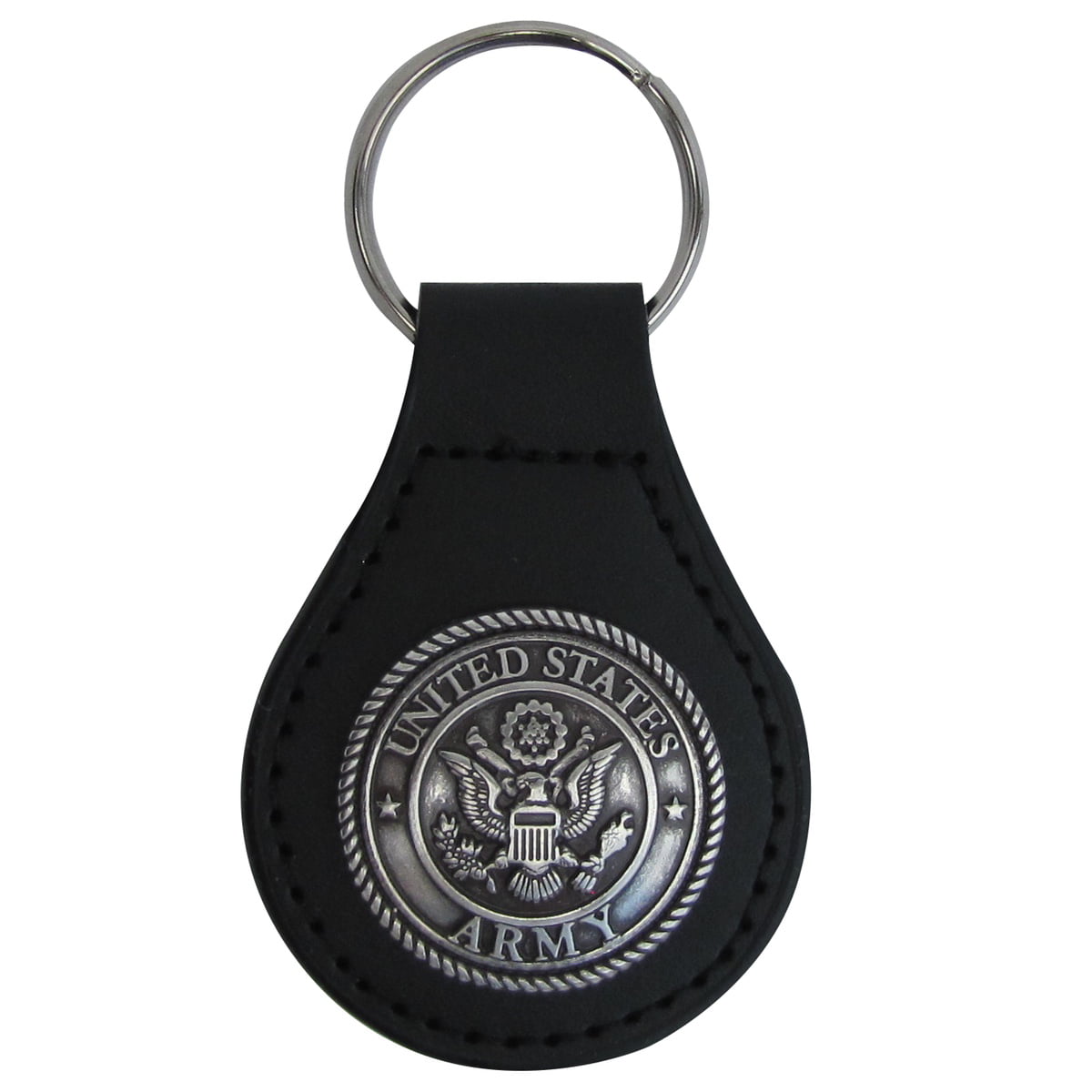 Mercedes Genuine Leather Key Holder Key Case Ring Logo Emblem 