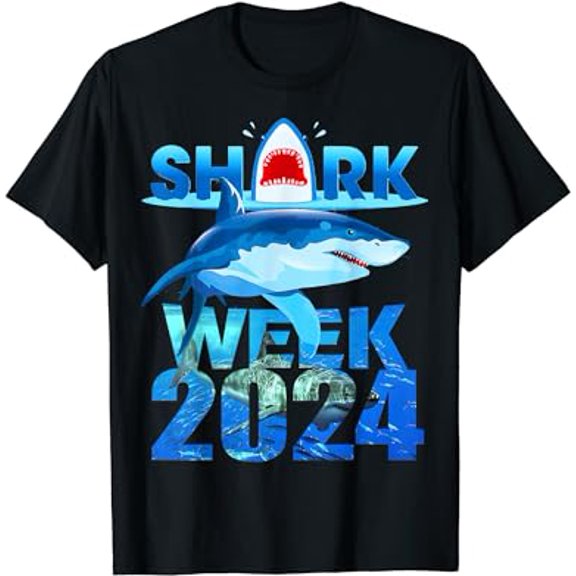 Shark 2024 Week Passion Shark Lover Ocean Wildlife Summer T-Shirt