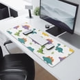thumbnail image 2 of Long Mouse Pads for Desk,White Cartoon Dinosaurs Leaves Pattern Desk Mats on Top Of Desks, Desk Mouse Pad Extra Large with 3mm Non-Slip Base and Stitched Edge for Gaming,Office,Work,Home 31.5"x11.8", 2 of 6
