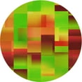 thumbnail image 1 of Ahgly Company Indoor Square Patterned Grapefruit Red Area Rugs, 3' Square, 1 of 6
