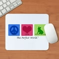 thumbnail image 3 of CafePress - Peace Love French Bulldog Mousepad - Non-slip Rubber Mousepad, Gaming Mouse Pad, 3 of 6
