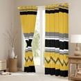 thumbnail image 3 of Homewish Gold Black Abstract Curtains Pack of 2 (42x84 Each), Chic Stripes Ombre Curtains Blackout, Teens Child Adult Women Bedroom Curtains, Window Curtains Decor, 3 of 6