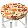 thumbnail image 3 of Gukieu Autumn Leaves 2 Print Round Chair Cover, Dust-proof and Non-slip Bar Chair Protective Cover, Suitable for Bars, Restaurants, Offices-12 inch, 3 of 7