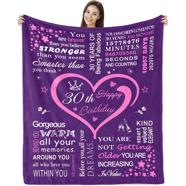 LHSHID 40th Birthday Gifts for Women Blanket 40th Birthday Gifts Ideas Birthday Gifts Throw Blanket Women 40th Birthday Gifts for Sister Wife Mom 40 Year Old Birthday Gift Ideas 30x40in