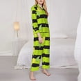 thumbnail image 4 of Kll Lemon Print Women'S Long Sleeve Pajamas With Pants Sleepwear Loungewear 2 Set-Xx-Large, 4 of 9