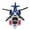 Blue, variant on M Buder Universal Propeller Electric Kids Airplane Toy Cool Music Plane Toy with Light and Sound for Kids Red, 8.27x7.09x3.94 Inches / 21.0x18.0x10.0 cm Flying Toy
