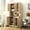 Oak, variant on 70.11" Tall Wardrobe & Kitchen Cabinet In Rustic Style. 6-doors, 1-open Shelf, 1. Practical And Build With Flavor. 6 Doors, 1 Open Drawer. , Easy To Clean Tasty (figuratively