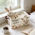thumbnail image 5 of Easter Storage Basket With Bunny Print Foldable Design Fabric Material For Toy Organizer Room Decoration 15X10.2X7.9In, 5 of 6