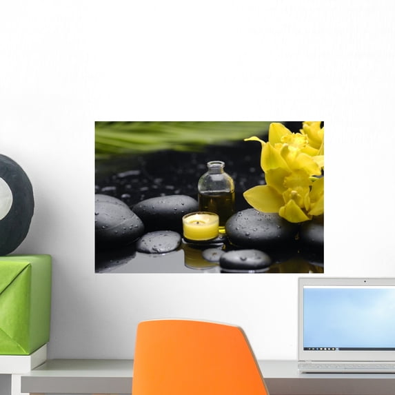 Bottle Essential Oil and Wall Mural by Wallmonkeys Peel and Stick Graphic (18 in W x 12 in H) WM220737