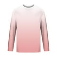 thumbnail image 4 of USNSM Men's Long Sleeve Pullover Gradient Printed Shirts UPF 50+ UV Sun Protection Athletic Shirts for Hiking Running Workout Rash Guard Pink M, 4 of 5
