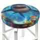 thumbnail image 3 of Balery Colorful Underwater Shark Fundas de asiento para taburete de bar redondo de tela de terciopelo ajustables que protegen de arañazos y manchas para sillas de 14 a 17 pulgadas.-12 inch, 3 of 7