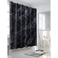 thumbnail image 3 of Fsddascl Black Marble Shower Curtain Set - 72" x 78" Washable Bathtub Curtain with 12 Hooks, Vintage Abstract Ombre Dots Pattern Art Waterproof Fabric Stall Shower Curtains for Bathroom/Bathtub, 3 of 6