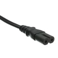 thumbnail image 4 of 10 feet Notebook/Laptop Power Cord, Non-Polarized NEMA 1-15P Male to C7 Female Plug, 2 Pin, 18 AWG, 10 Amp, Laptop Power Supply Cable, Black, CableWholesale, 4 of 5