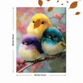 thumbnail image 3 of Qisvanset Three Fluffy Colorful Bird Canvas Print 15.75x11.81 Inches, 3 of 8