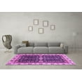 thumbnail image 3 of Ahgly Company Indoor Round Geometric Purple Traditional Area Rugs, 5' Round, 3 of 4
