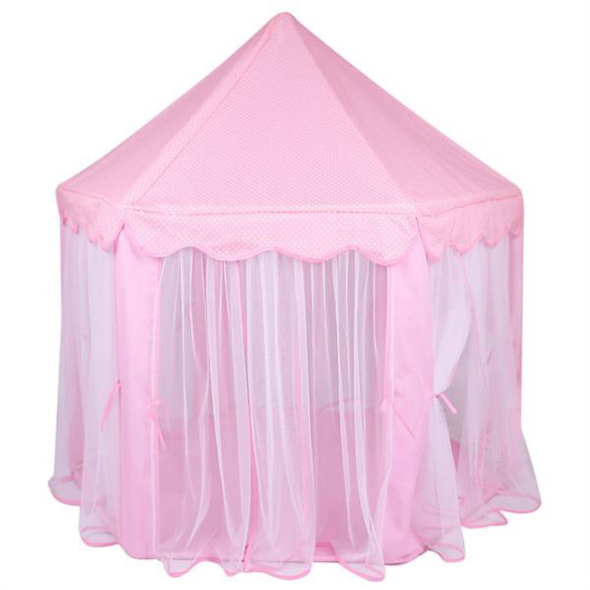 1 Set Princess Tent Girls,Pink Tent with Star LED Lights,Princess Castle Pretend Play,Kids Playhouse for Indoor & Outdoor,Birthday Play Tents Toy Gifts for Children