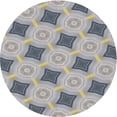 thumbnail image 1 of Ahgly Company Machine Washable Indoor Round Transitional Grey Gray Area Rugs, 5' Round, 1 of 7