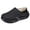Black, variant on Women's Men's Non-Slip Kitchen Shoes Oil Water Resistant Comfortable Eva Fleece Lined Work Mules Garden Clogs For Winter Restaurant Nursing