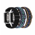 thumbnail image 3 of Nylon Loop for Fitbit Charge 6/5 Band Elastic Replacement Watchband Bracelets with Matel Adapters for Fitbit Charge 3/4 Watch W black for Fitbit Charge 6, 3 of 5