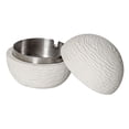 thumbnail image 2 of Cenicero moderno con tapa | Cenicero revestido de acero inoxidable en negro, blanco y gris | Recipiente para humo duradero con tapa para uso en interiores y exteriores | Oficina, patio, hogar, uso, 2 of 5