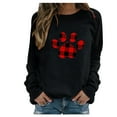 thumbnail image 1 of RKSTN Chandail pour Femmes Décontracté à Manches Longues Blouse à Imprimé de la Saint-Valentin Hauts Chandail Col Rond Coupe Ample Chandail, 1 of 4